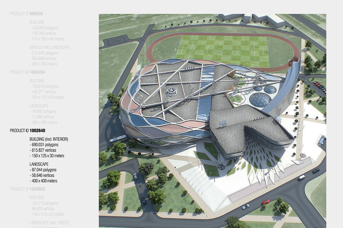 Sports Centers Collection, an Architecture 3D Model by 3DNUTS (Photo 4 of 5)