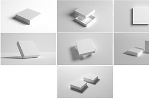 Square Box Mockup Set