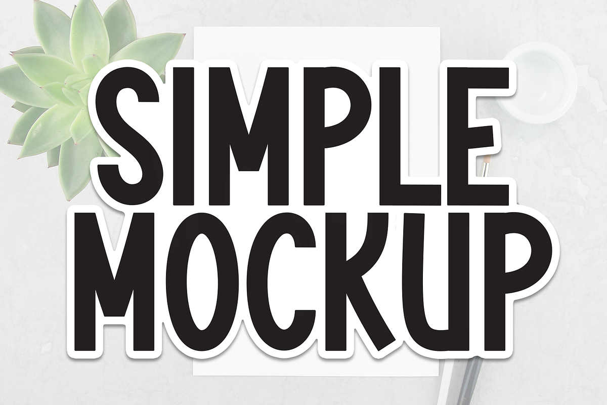 Simple Mockup | Script Font, a Script Font by Scratchones (Photo 1 of 8)