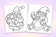 Snug Gnomes Coloring Pages Vol. 3, a Seasonal Illustration by Design Station (Thumbnail 2 of 3)