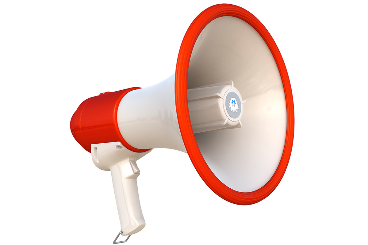 Megaphone isolated on white