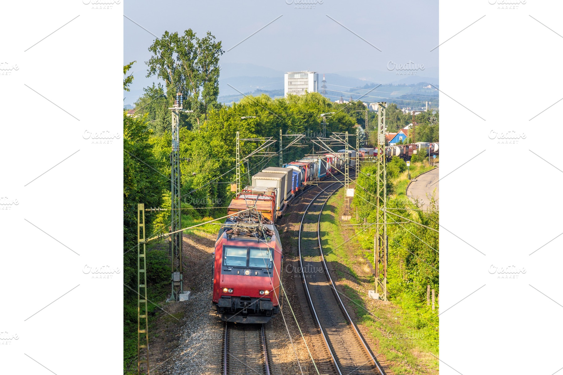 Swiss freight train in Germany, a Transportation Photo by Leonid Andronov