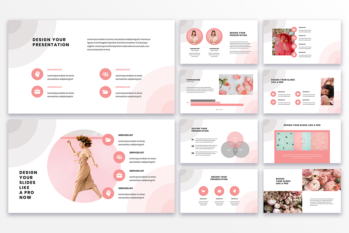 Clean Pink Google Slides, a Presentation Template by 33slides (Photo 3 of 5)