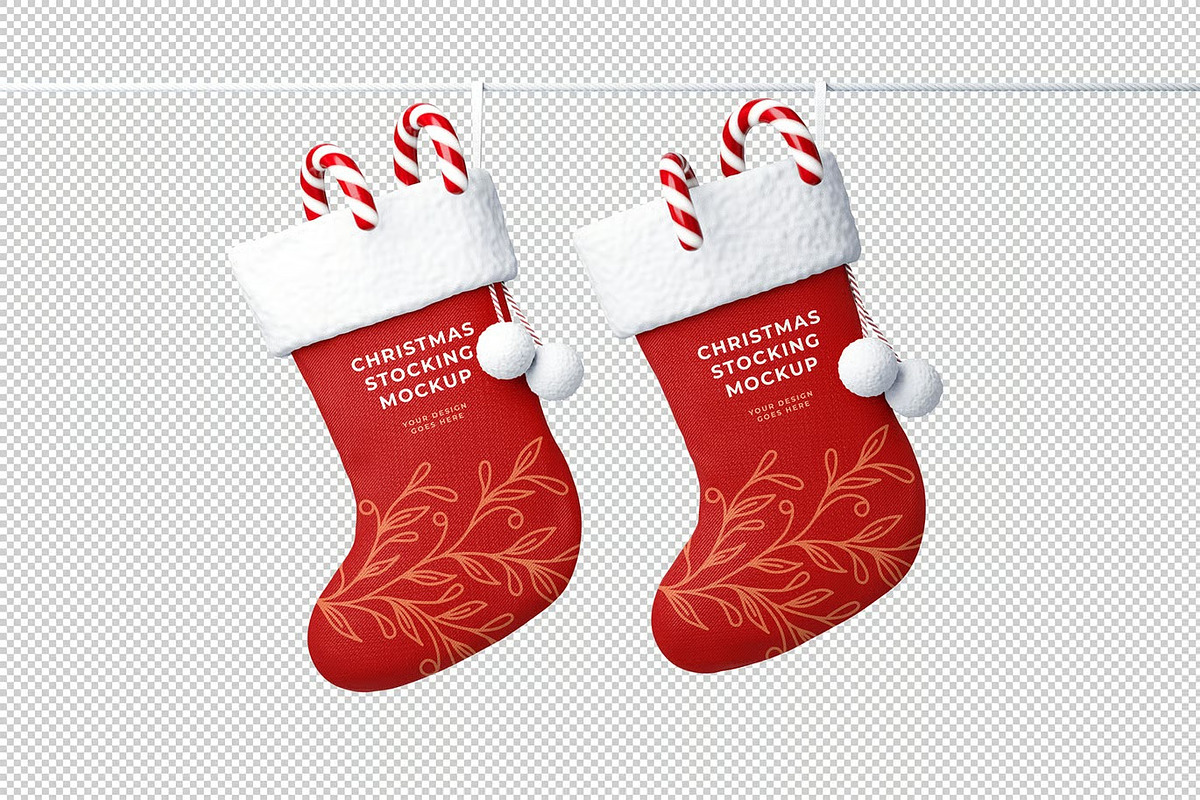 Christmas Stocking Mockup, a Product Mockup by zpackcreative (Photo 4 of 4)