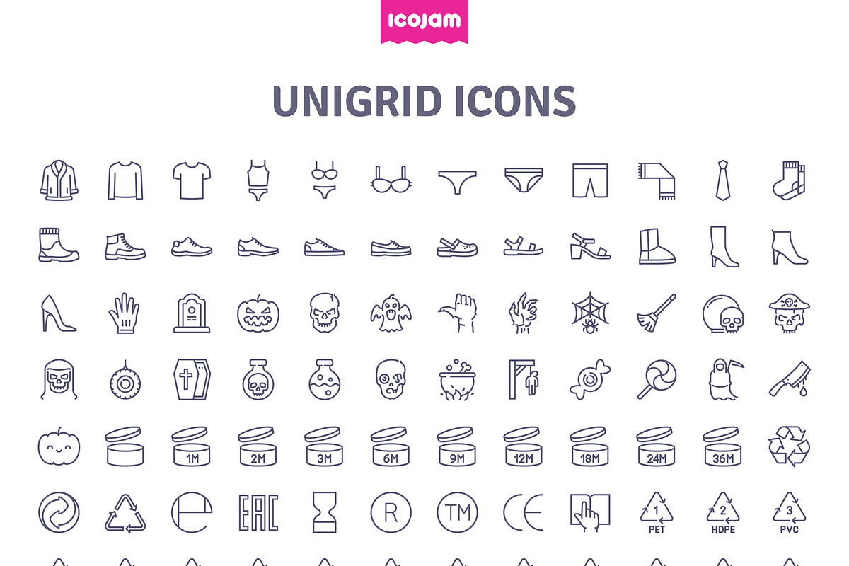 3552 Unigrid icons, an Outline Icon by Icojam store (Photo 13 of 14)