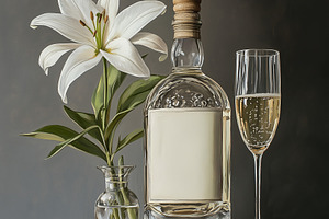 A gin bottle with space, a Food & Drink Photo by Imaginarium