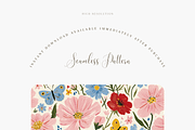 Seamless Cottage Garden Pattern, a Pattern Graphic by Pati Charm Studio (Thumbnail 2 of 6)
