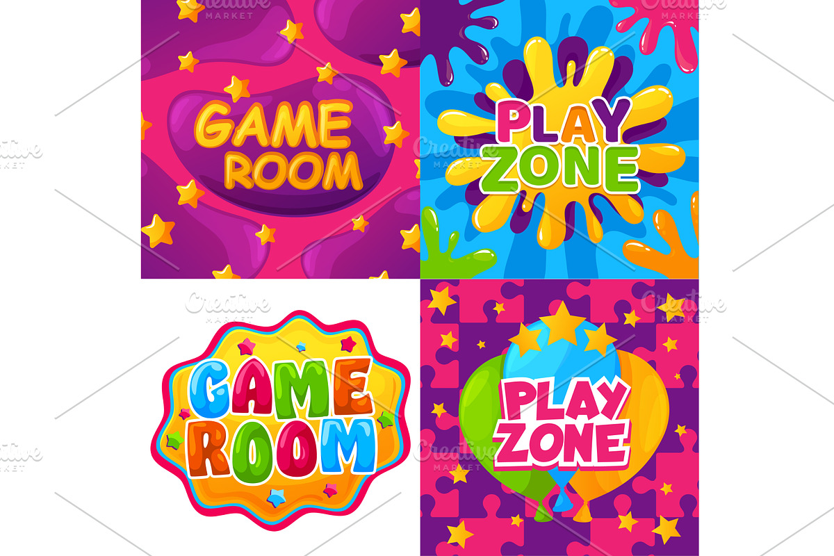 Kids club, game room, an Illustration by Vector Tradition