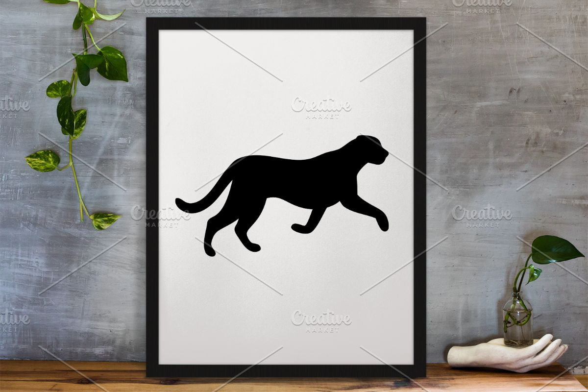 Running Cheetah Silhouette SVG, an Animal Illustration by newminddesign (Photo 3 of 3)