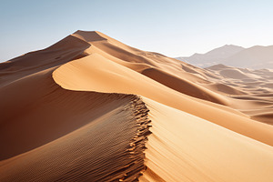 Golden sand dunes in a vast desert, a Nature Photo by MistyDay