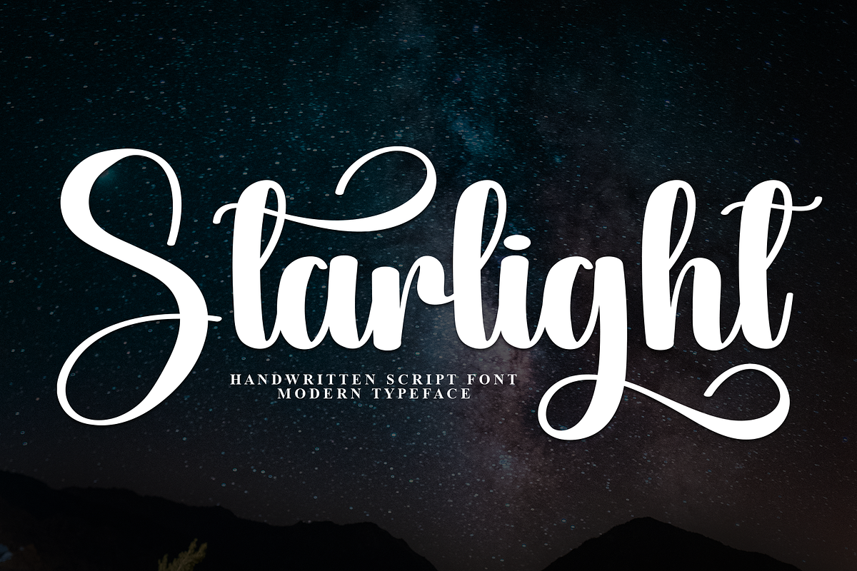Starlight | Script Font, a Handwritten Font by Scratchones (Photo 1 of 9)