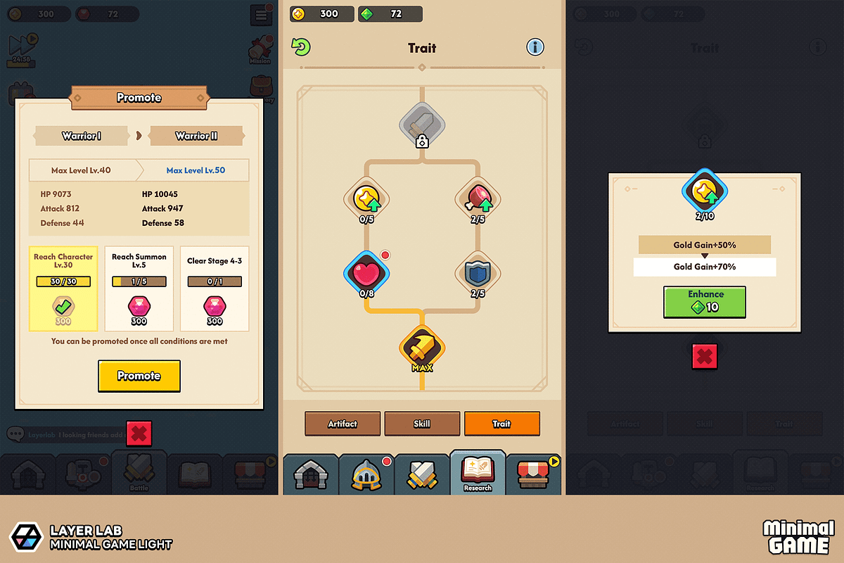 GUI Pro - Minimal Game Light, an UI Kit Template by LAYERLAB (Photo 35 of 51)