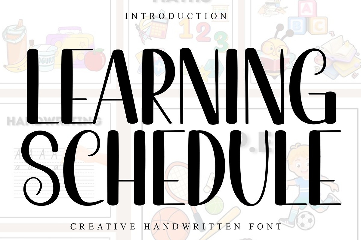 Learning Schedule, a Script Font by FreshTypeINK (Photo 1 of 8)