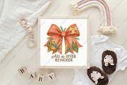 Scene Christmas Coquette Bow PNG, an Illustration by CraftArtStudio (Thumbnail 4 of 4)