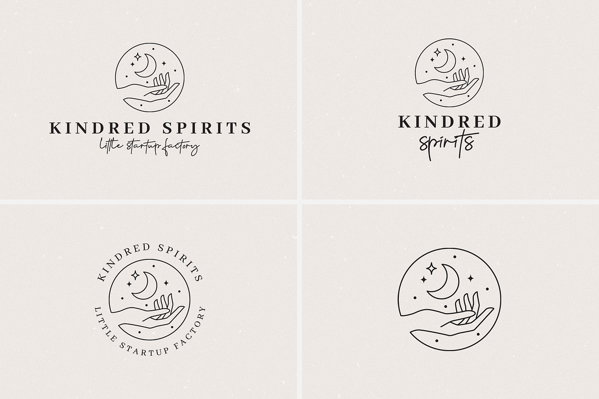 24 Celestial Logo Templates Pack, a Branding & Logo Template by amber&ink (Photo 4 of 14)