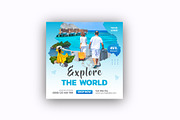 Holiday Travel  Social Media Post, a Social Media Template by Mk_Studio (Thumbnail 4 of 5)