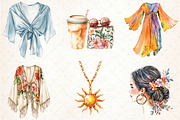 Watercolor Summer Fashion Clipart, an Illustration by Libby Wishes (Thumbnail 4 of 6)
