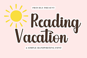 Reading Vacation, a Handwritten Font by FreshTypeINK (Thumbnail 1 of 7)