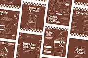 Coffee Shop Instagram Templates, a Social Media Template by Defects (Thumbnail 2 of 2)