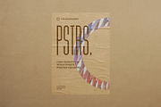 50 poster mockup bundle glued paper, an Advertising Mockup by FoundImages (Thumbnail 12 of 55)