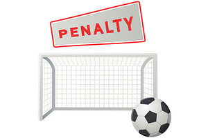 Soccer Ball On Penalty Spot At