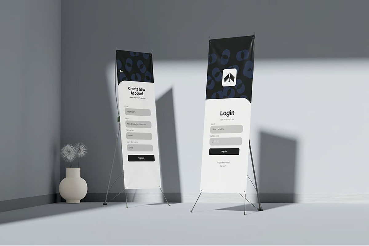 X Banner Mockup, an Advertising Mockup by Hubzway (Photo 5 of 5)