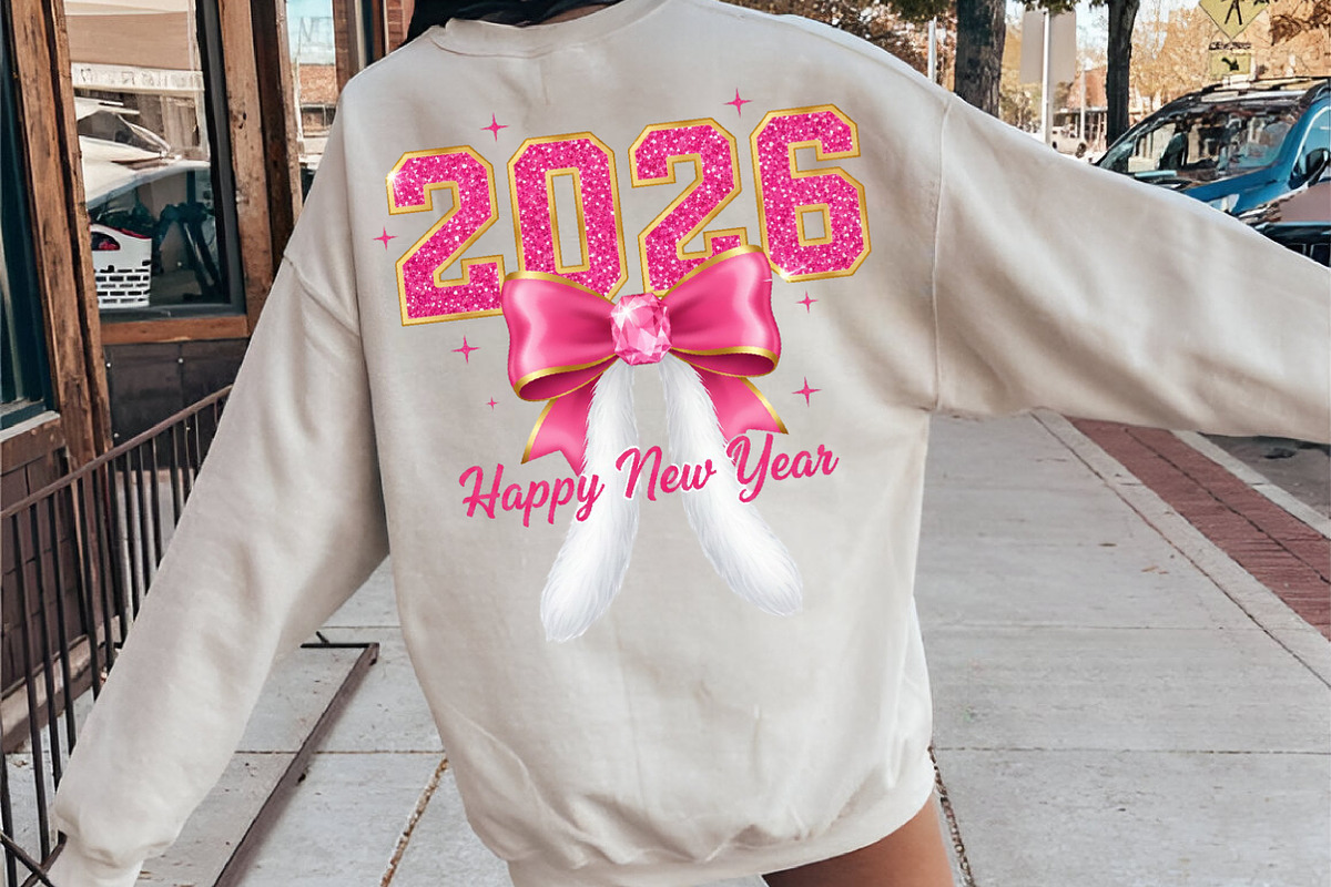 Pink Bow New Year Sublimination, an Illustration by SinaCreation (Photo 4 of 11)
