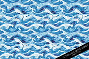Watercolor Waves Digital Paper, a Pattern Graphic by Chromolume Studio (Thumbnail 28 of 28)