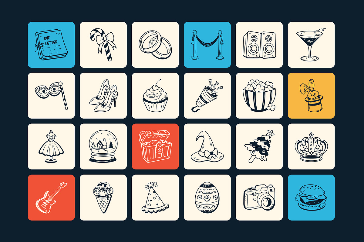 Party and Celebration Doodles Icon, an Object Graphic by Brickclay (Photo 4 of 8)