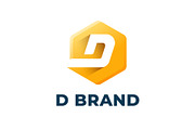 Gold Hexagon D Letter Logo, a Branding & Logo Template by BlackSweet_Studio (Thumbnail 1 of 2)