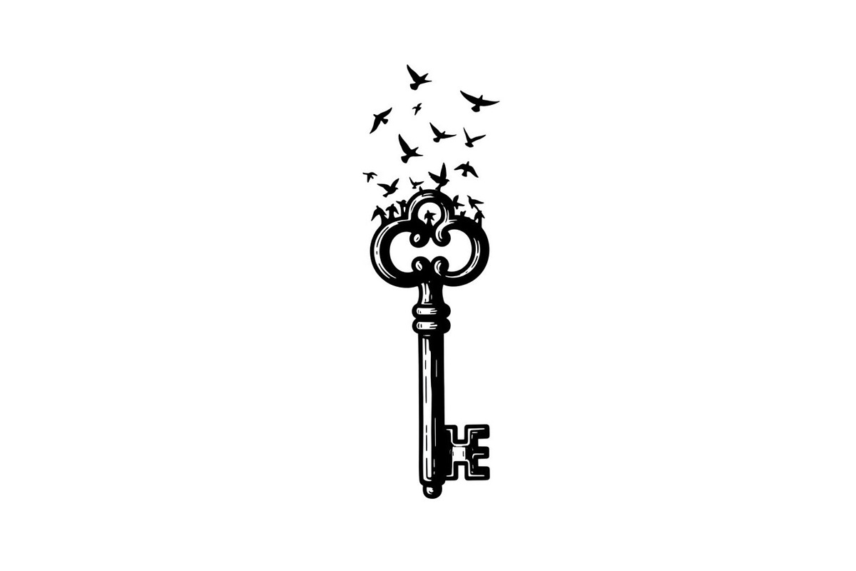 50 Flying Keys Silhouette Vector Bun, an Illustration by Designs_River (Photo 11 of 51)