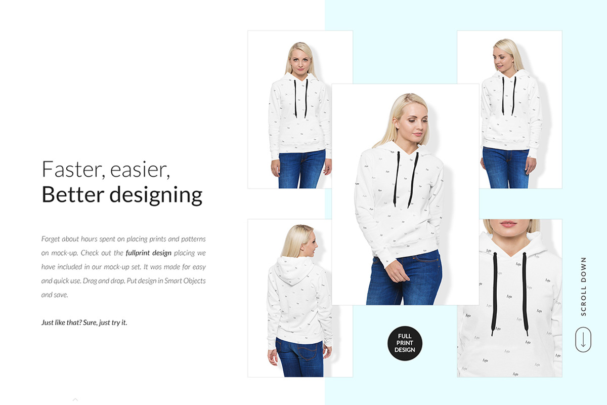 Women Hoodie Mock-ups Set FREE DEMO, a Books & Magazine Mockup by Apparel_Mockups (Photo 6 of 24)