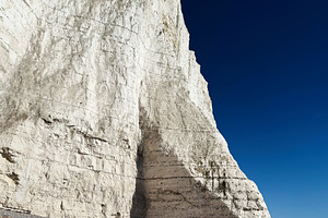 White cliffs at Seven Sisters Cliffs East Sussex a dramatic beach scene with se, a Nature Photo by AS photostudio