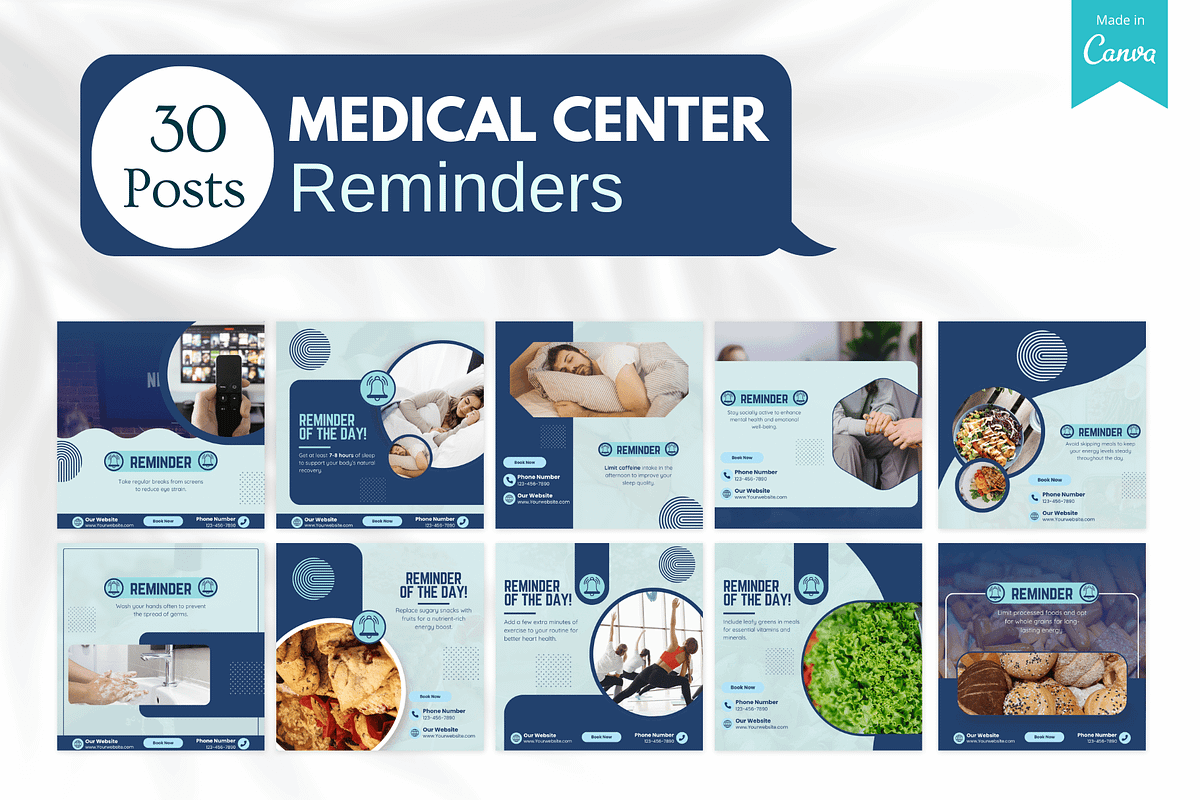 230 Medical Center Canva Templates, a Social Media Template by Viral Content Design (Photo 5 of 13)