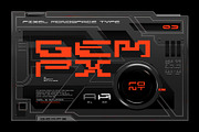 GEMPX | Pixel Glitch Font, a Sans Serif Font by Nol 3 Studio (Thumbnail 1 of 10)