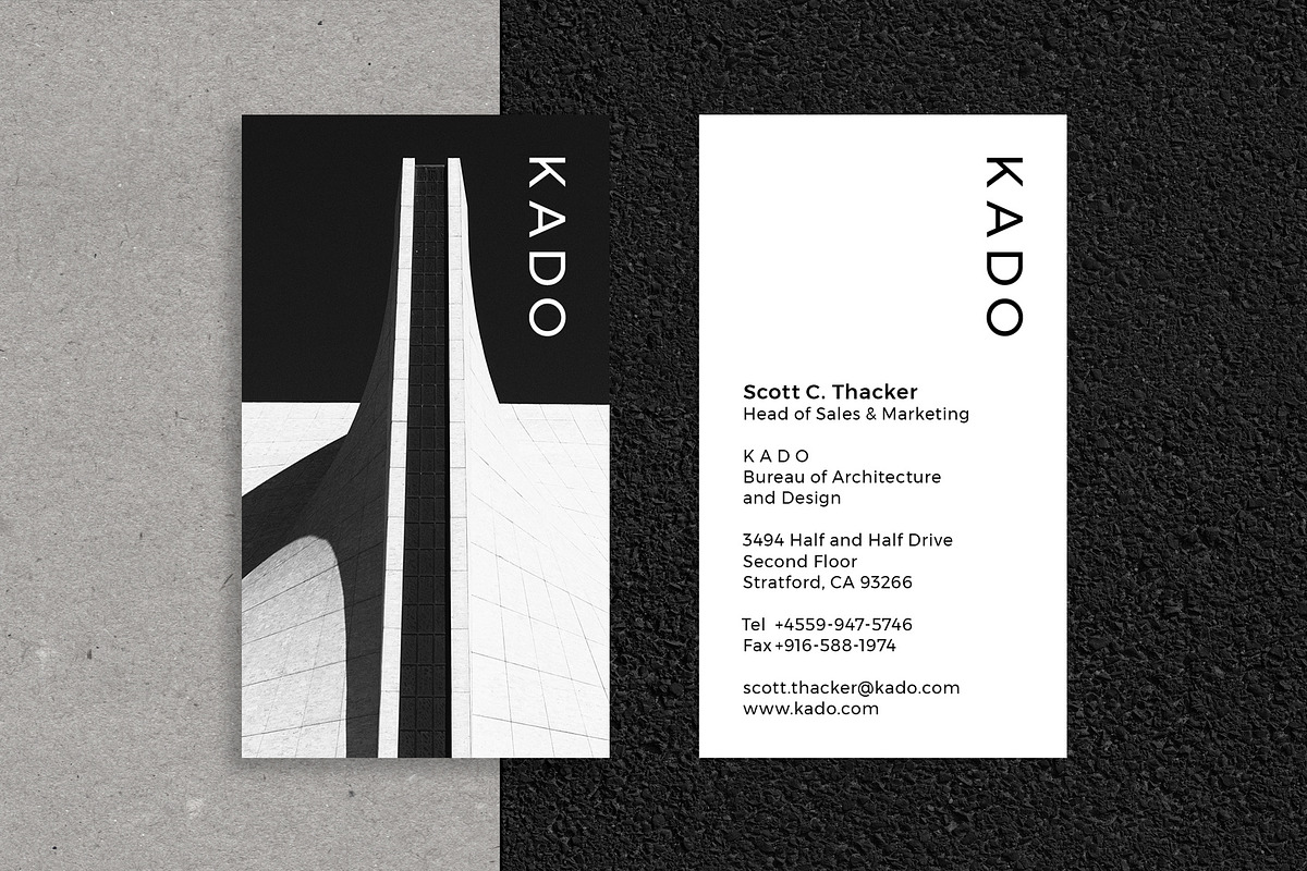 K A D O Business Cards Template, a Business Card Template by Kovy (Photo 4 of 10)