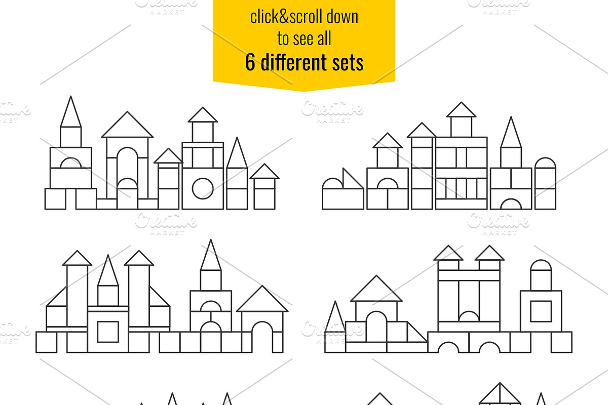 Toy bricks building towers, an Education Illustration by Primula`s shop (Photo 2 of 3)