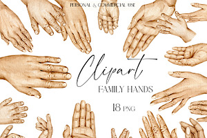 Clipart Family Hands PNG