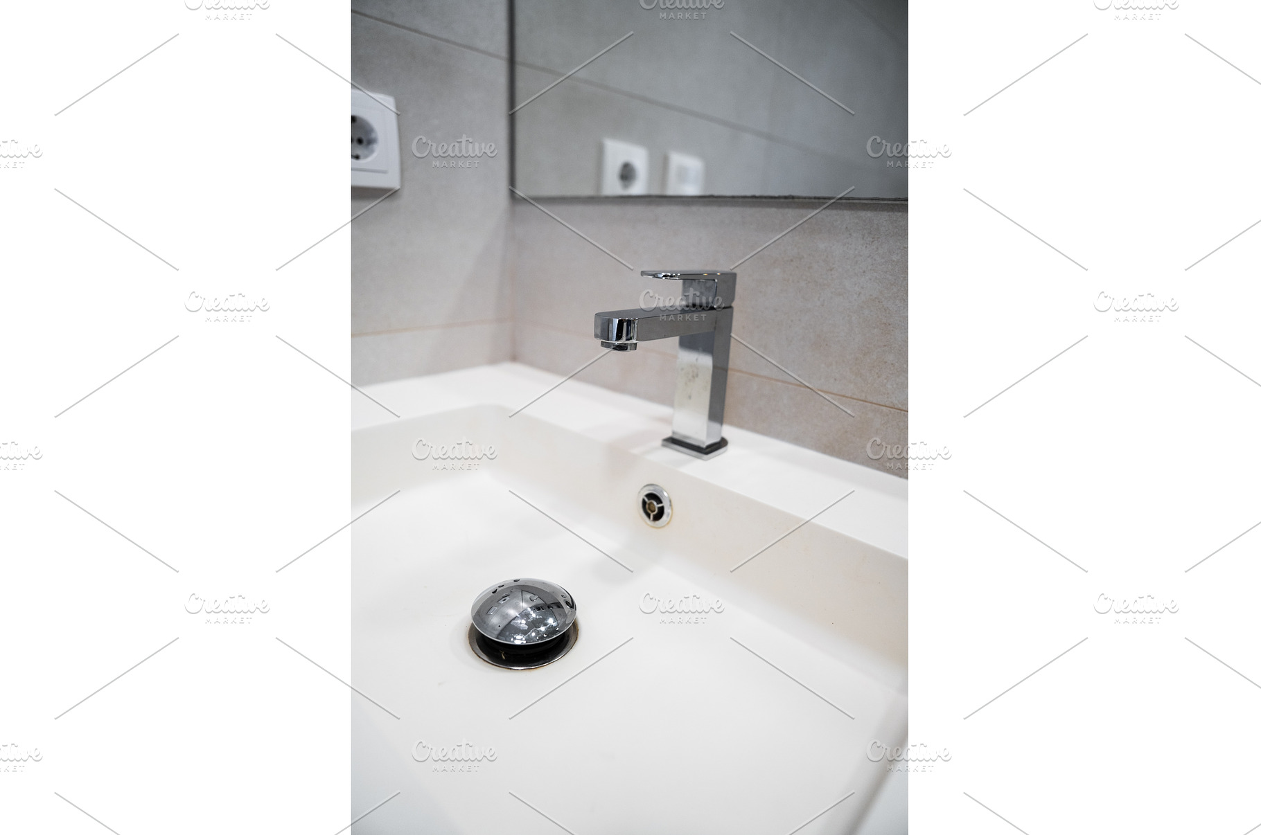 Contemporary chrome faucet over, an Architecture Photo by volodymyrshtun13795