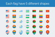 Simplified World Flags, an Icon by Xinh Studio (Thumbnail 2 of 9)