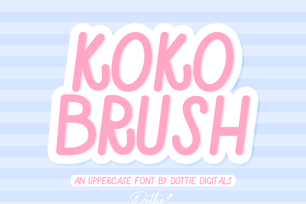 Koko Brush Font – Handwritten Sans, a Handwritten Font by Dottie Digitals (Photo 1 of 3)