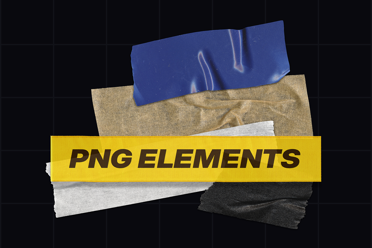 Tape Strips PNG Pack, an Object Graphic by BORT GRAPHIC (Photo 1 of 9)