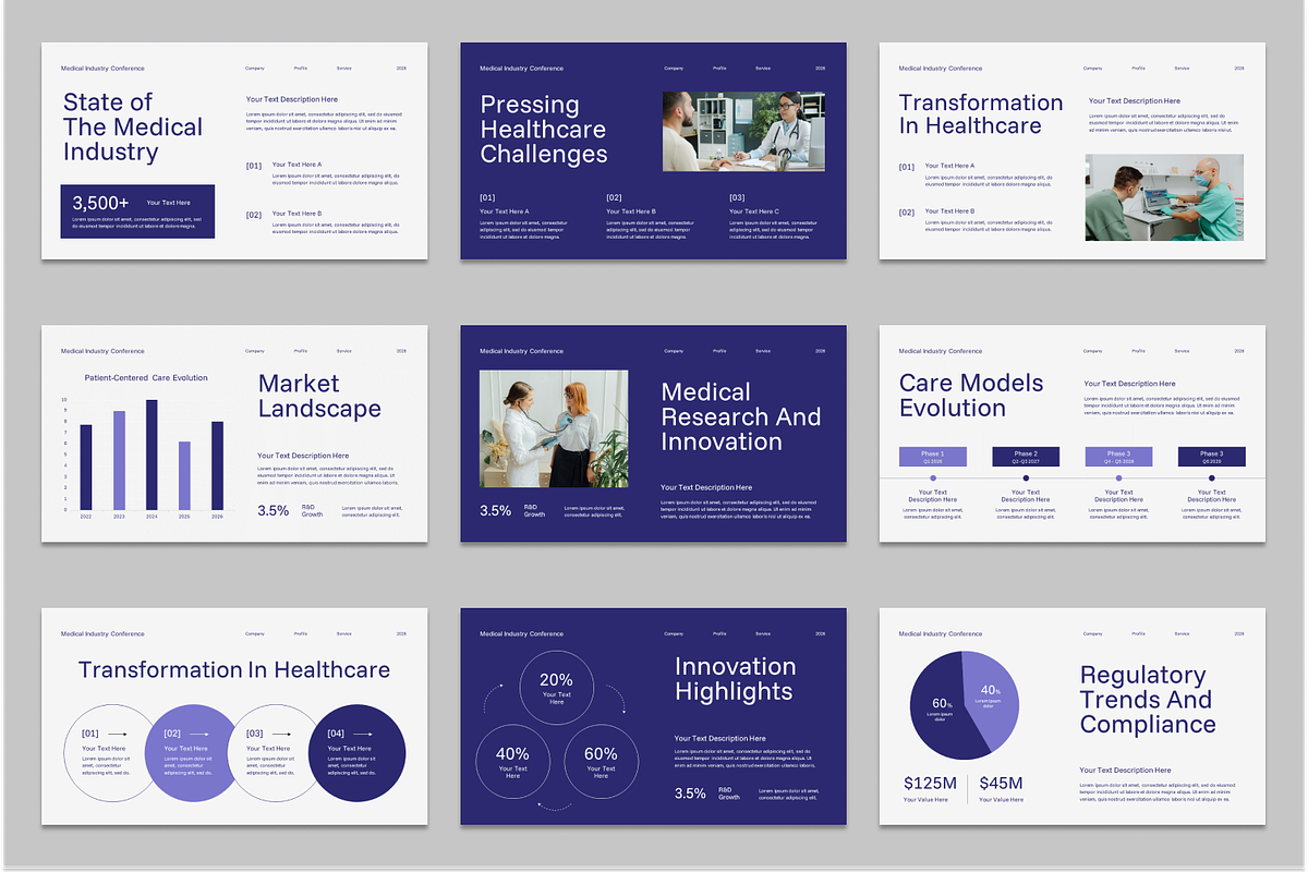 Medical Industry Conference GSlides, a Presentation Template by Sixtemp (Photo 2 of 3)