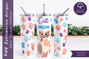 Cat mom tumbler wrap, an Object Graphic by AnastasiaWatercolor (Thumbnail 1 of 6)