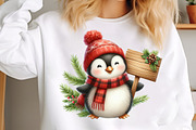 Watercolour Christmas Penguin Winter, an Illustration by SinaCreation (Thumbnail 4 of 7)