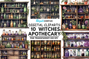 Watercolour Witches Apothecary Cabin