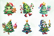 Kawaii Christmas Tree Character PNG, an Illustration by Creative Art (Thumbnail 5 of 5)