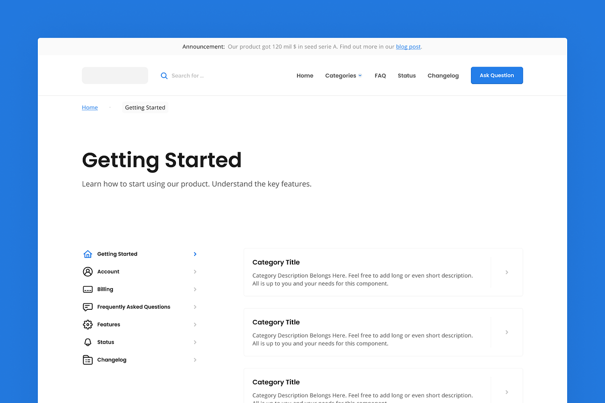 Helpcenter - Web Figma Starter Kit, a Templates & Theme by Petr Bilek (Photo 5 of 5)