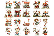 Circus Kids and Animals Clipart, a Person Illustration by Nicolle's Colorful Art (Thumbnail 8 of 12)