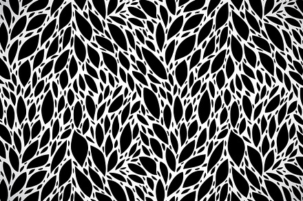 Black and white leaves pattern